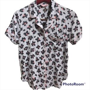 Kate spade Pajama Top size Small, floral, color is grayish light purple, pink